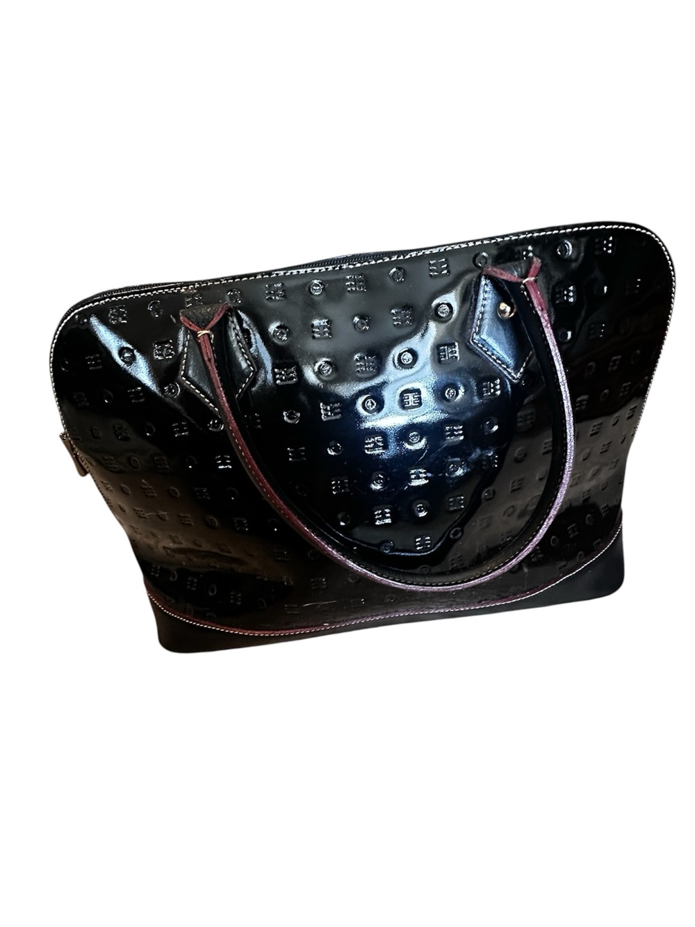 Arcadia Black PatentLeather Tote Bag